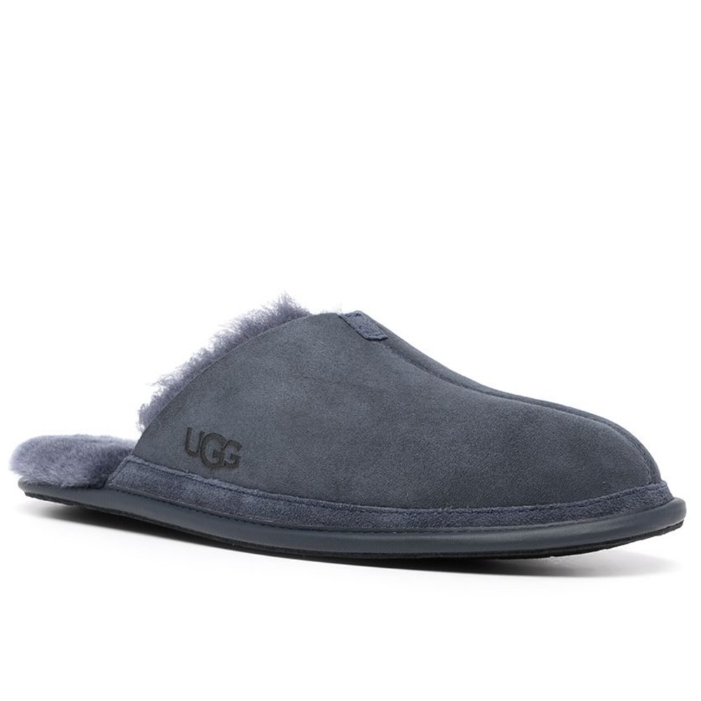UGG Hyde Men's Shearling Slide Slippers in Grey NEW